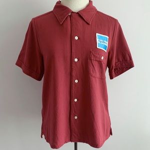 SOLD Vintage 1990s HYSTERIC GLAMOUR Dark Red Mechanic’s Shirt work button up